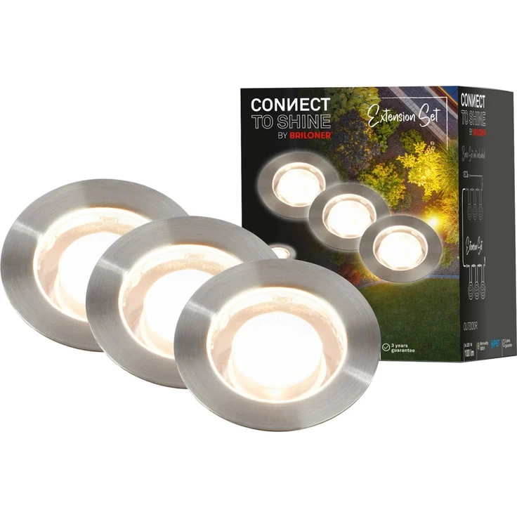 Briloner LED Boden-Einbaustrahler Connect to Shine3er Ergänzungsset 3x 1W warmweiß – Bild 8