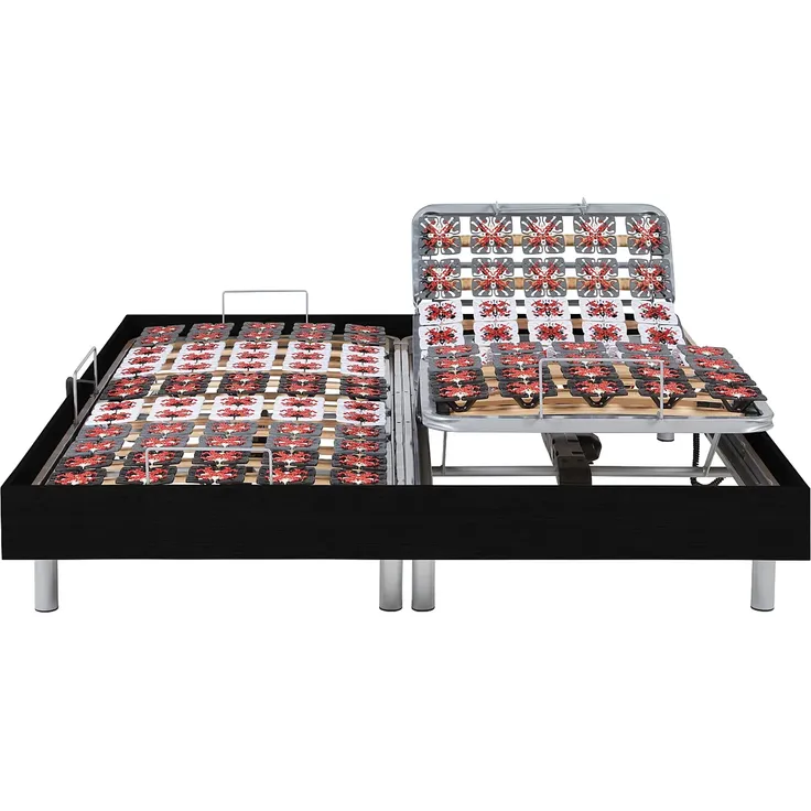 Relax-Bettgestell 2x65 Modulteller - 2 x 80 x 200 cm - Schwarz - DREAMEA – Bild 5