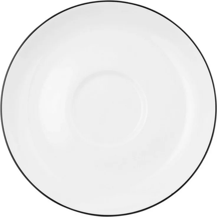Kombi-Untertasse 14,5 cm Lido Black Line Seltmann Weiden Kaffeetasse - MikrowelleBackofen geeignet, Spülmaschinenfest