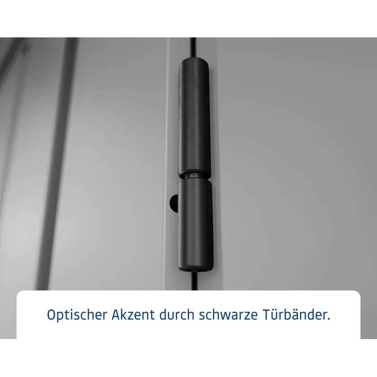 Hörmann Ecostar Metall-Gerätehaus "Euroline Trend" mit Flachdach EFD 14, graualuminium, 310 x 310 cm,1-flüglige Tür – Bild 5