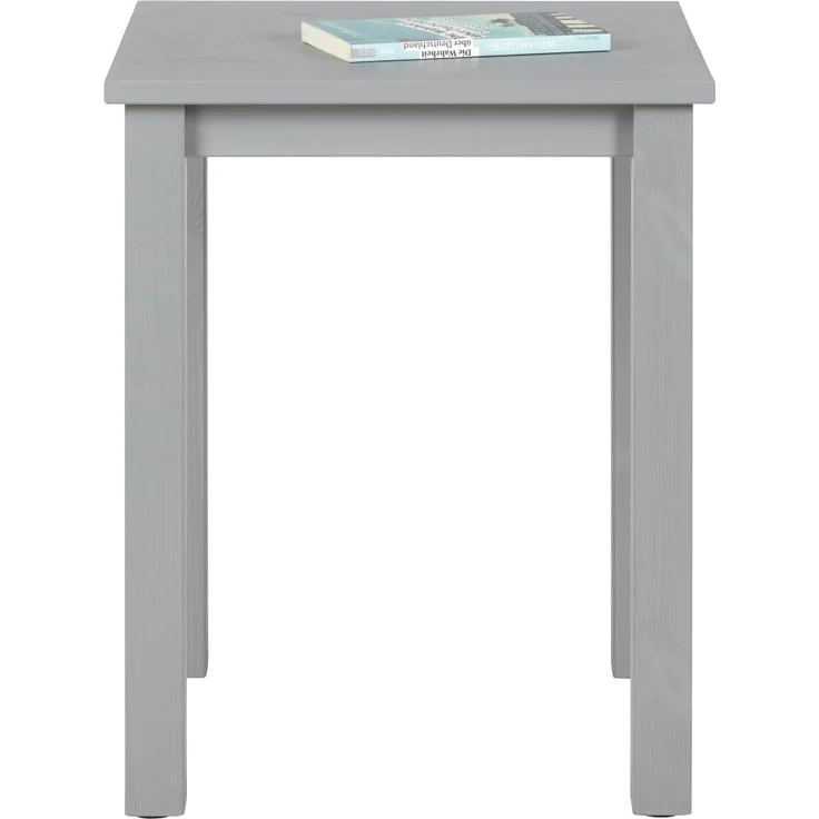 Inter Link Beistelltisch Holz - Kleiner Tisch aus Kiefer Massivholz mit Natürlicher Maserung - FSC-Zertifiziert - Holztisch als Couchtisch, Sofatisch, Wohnzimmertisch - 45 x 45 x 55 cm - Grau – Bild 3