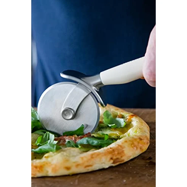 KitchenAid Pizza Schneider, Schneiderad aus Edelstahl für Pizza – Almond Creme – Bild 8