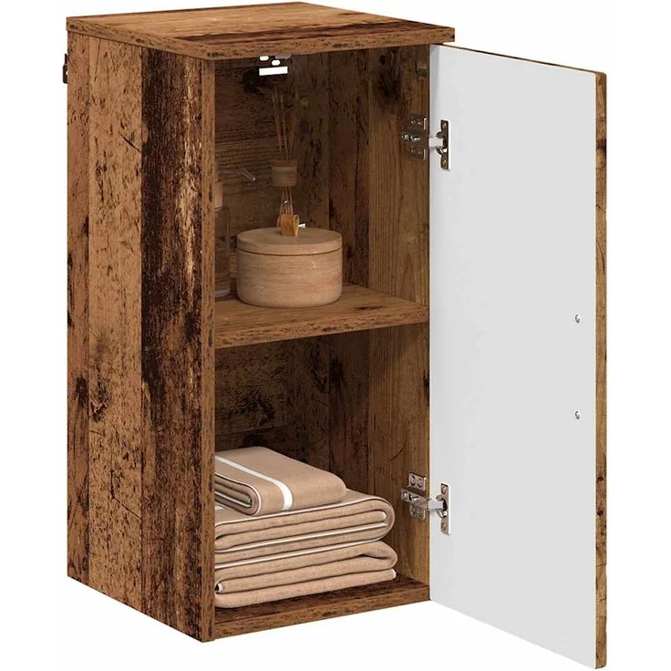 vidaXL Badezimmerschrank Wandmontiert Altholz 30 x 31,5 x 61 cm 883352 – Bild 2