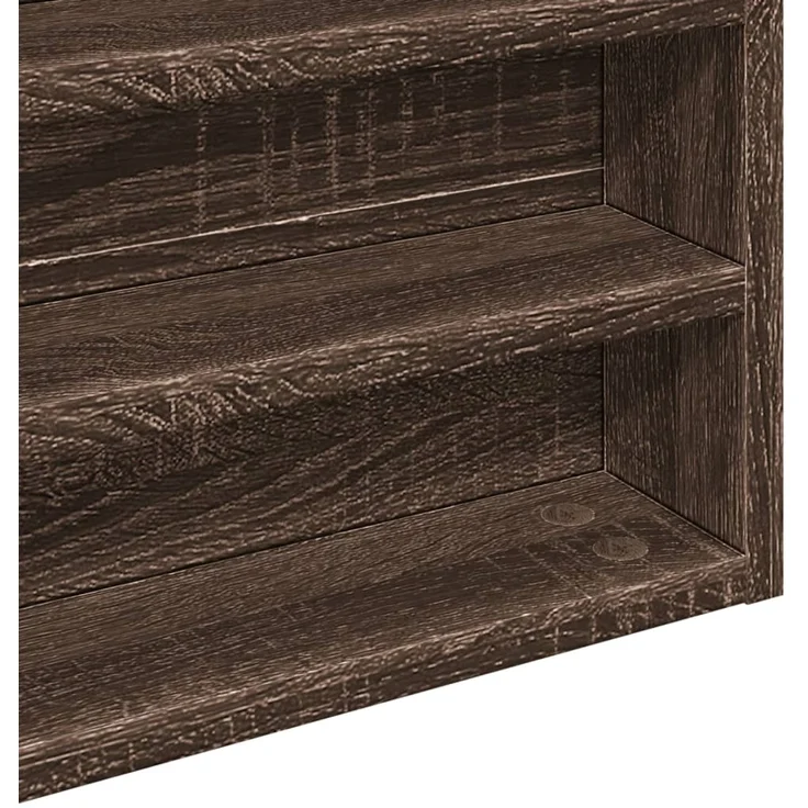vidaXL Vitrinenschrank Braun Eichen-Optik 100x8,5x50 cm Holzwerkstoff 847953 – Bild 7