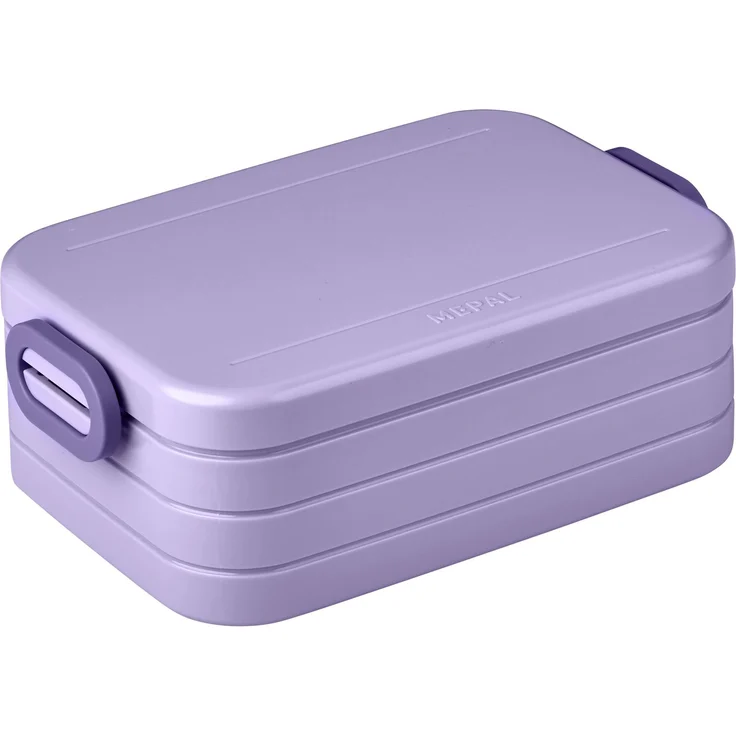 Mepal | Midi Brotdose | Lunchbox für 2 Sandwiches oder 4 Brotscheiben | Meal Prep Box | Brotdose für Erwachsene | Essenbox mit Unterteilung | Vivid Lilac – Bild 1