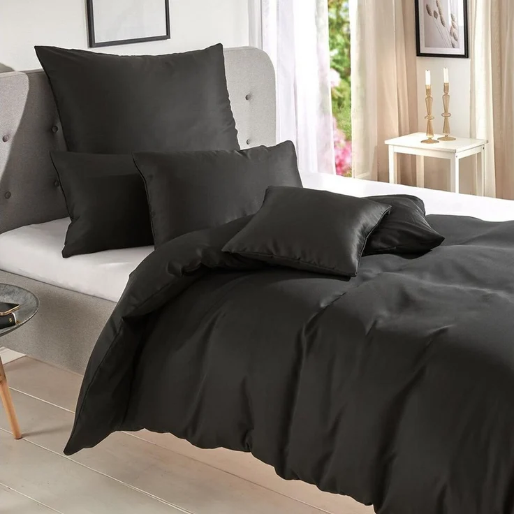 TRAUMSCHLAF Bettwäsche Uni Tencel™ Lyocell, Lyocell, 2 teilig, glatte Oberfläche und super angenehmes weiches Hautgefühl – Bild 3