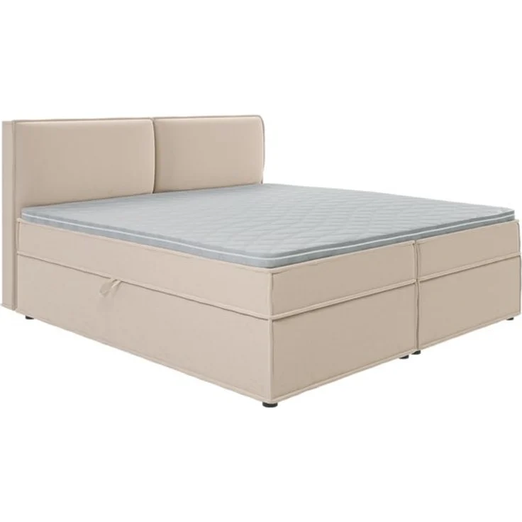 S-Style Möbel Boxspringbett Plaza mit Topper und Bettkästen aus Luxusmicrofaser, mit Topper und Bettkasten / zwei Bettkästen (je nach Bettgröße) – Bild 4