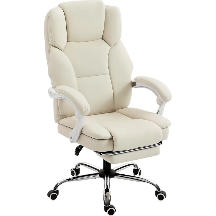 MELAYR, Bürostuhl mit Liegefunktion, Schreibtischstuhl, 73 x 64 x 120 cm, Beige – Bild 2
