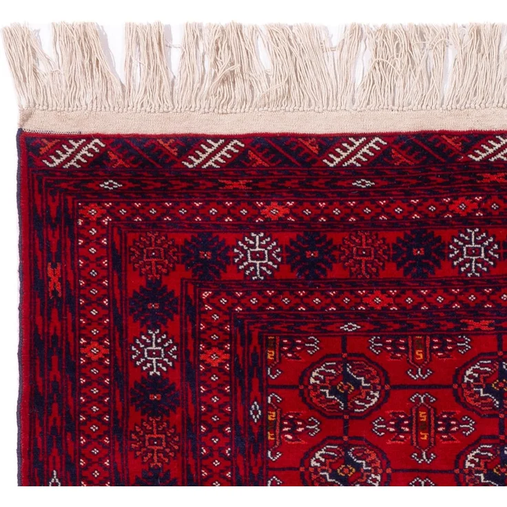 Afghan Teppich - Buchara - 189x133 cm - dunkelrot – Bild 3
