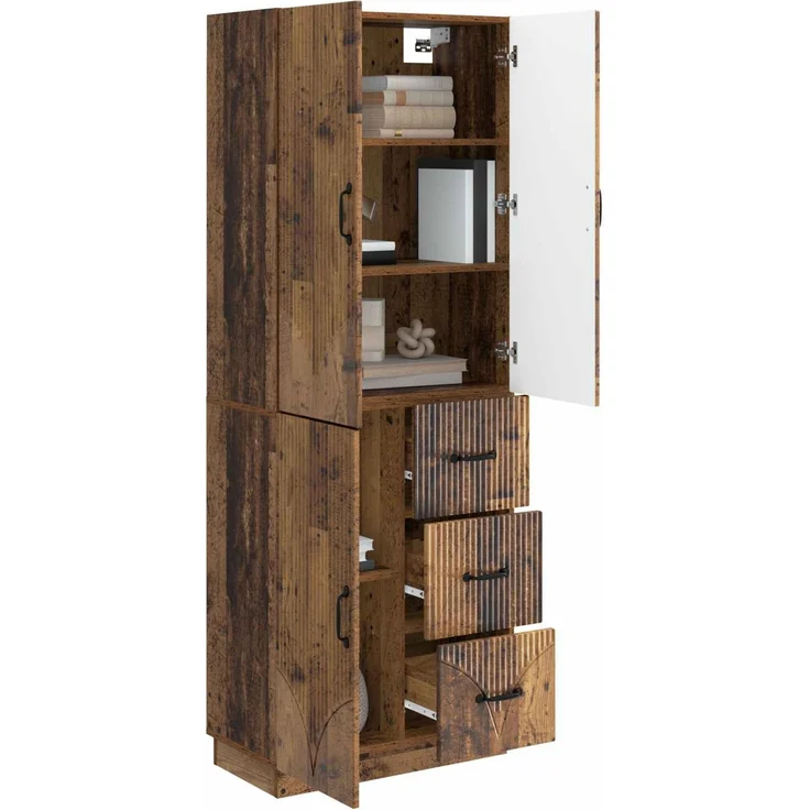 vidaXL Schrankset 2 pcs Altholz Holzwerkstoff 3416824 – Bild 2