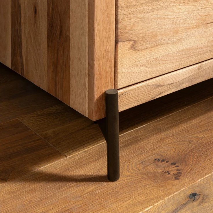 Garderobenschrank Wild-/Zerreiche 62x67x195 natur geölt MONTREUX LUX #135 – Bild 7