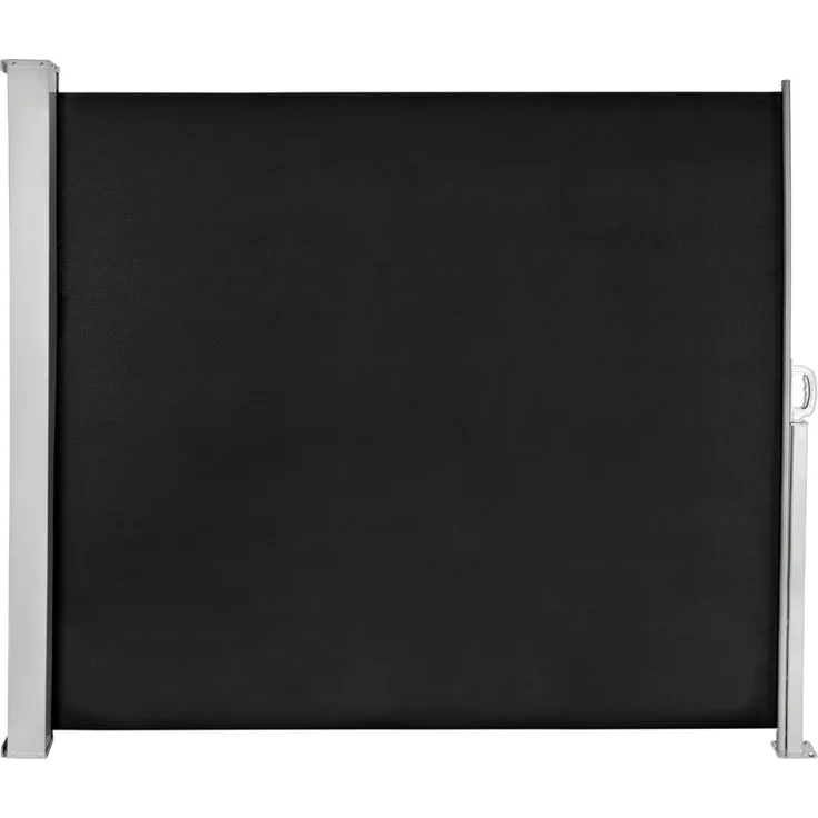 Seitenmarkise 180x300cm Schwarz Sichtschutz Sonnensegel Terrasse Ausziehbar