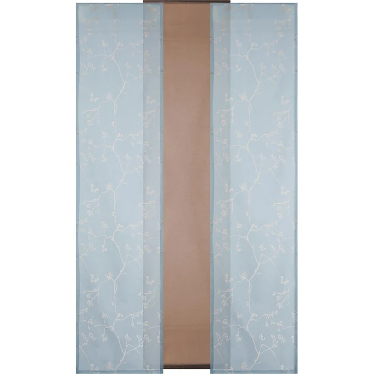 Bestlivings Flächenvorhang Elena 3er Pack "Ausbrenner" 60 x 260 cm (B x H) in Hellblau-Braun inkl. Zubehör, ausgebrannte Motive Schiebevorhang, in vielen Farben – Bild 4