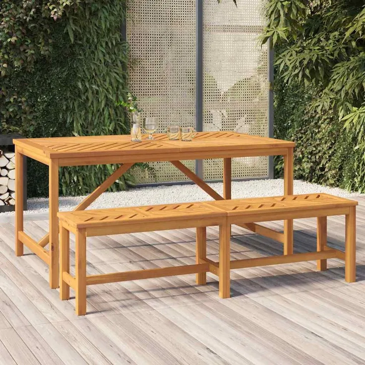 Gartentisch, Esstisch, Küchentisch 150 x 90 x 74 cm Massivholz Akazie