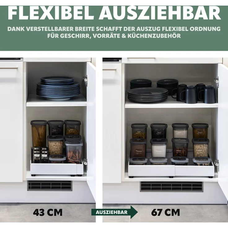 Teleskopschublade 2er, 43-67 cm – Bild 3