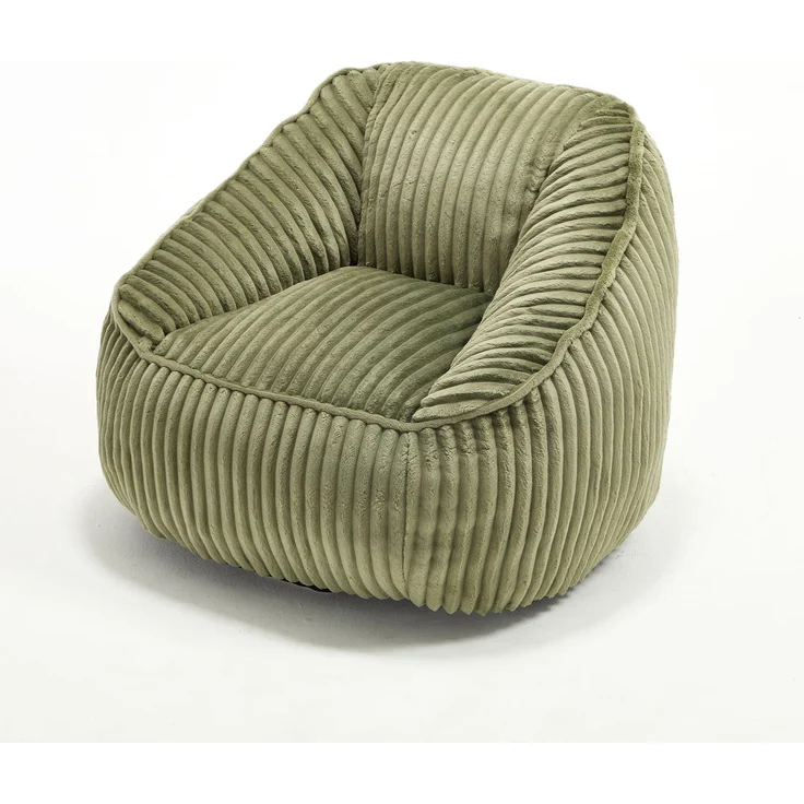 Sitzsack-Sessel, 1 Stück, aus Cord in Smaragdgrün,73x98x92 cm – Bild 5