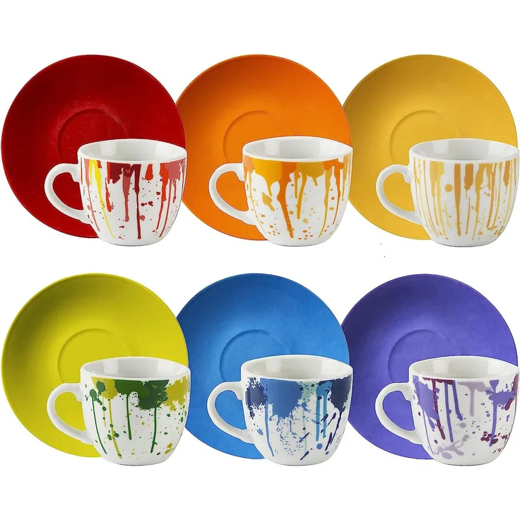 Excelsa Dripping KaffeeTasse, Porzellan, 6 Stück