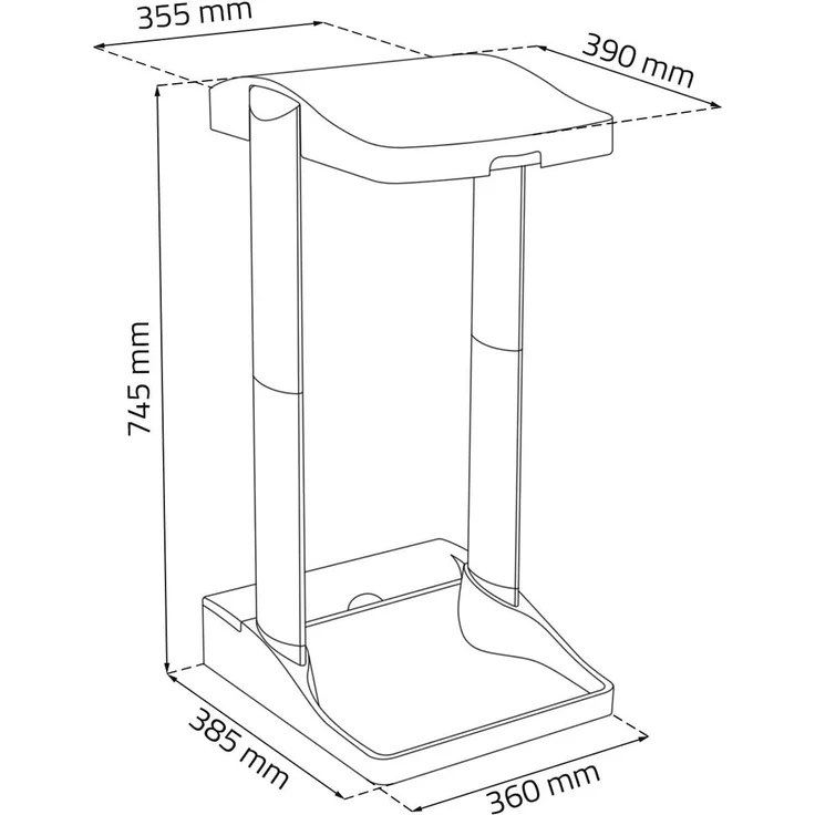 keeeper Müllsackständer ole, 60-120 l, mit integriertem Aufbewahrungsfach, Made in Europe – Bild 2