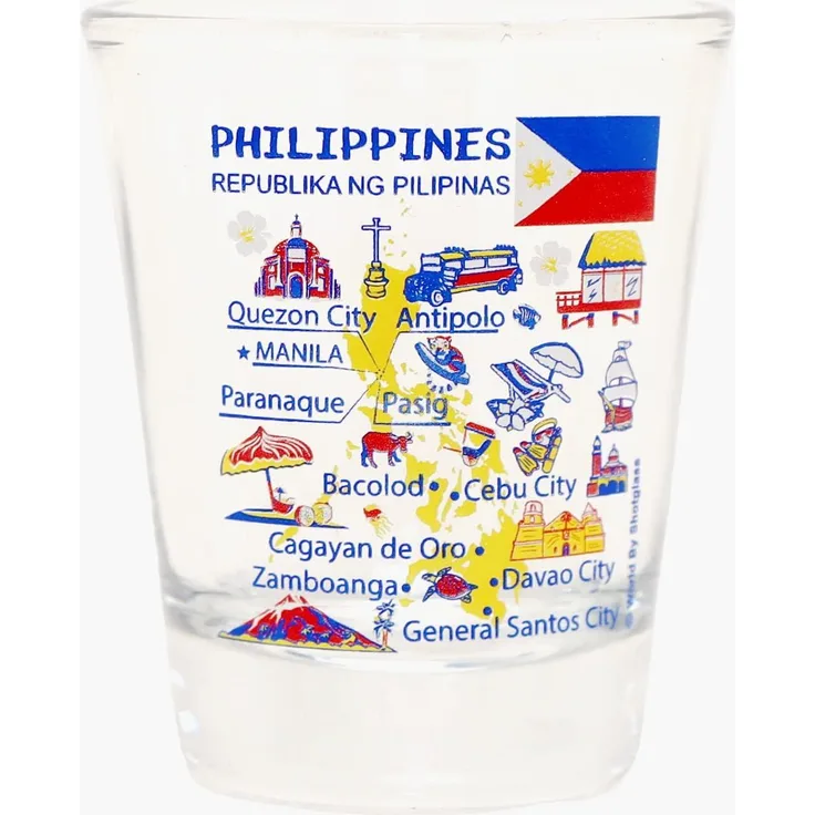 Philippines Landmarks and Icons Collage Shot Glass by World By Shotglass