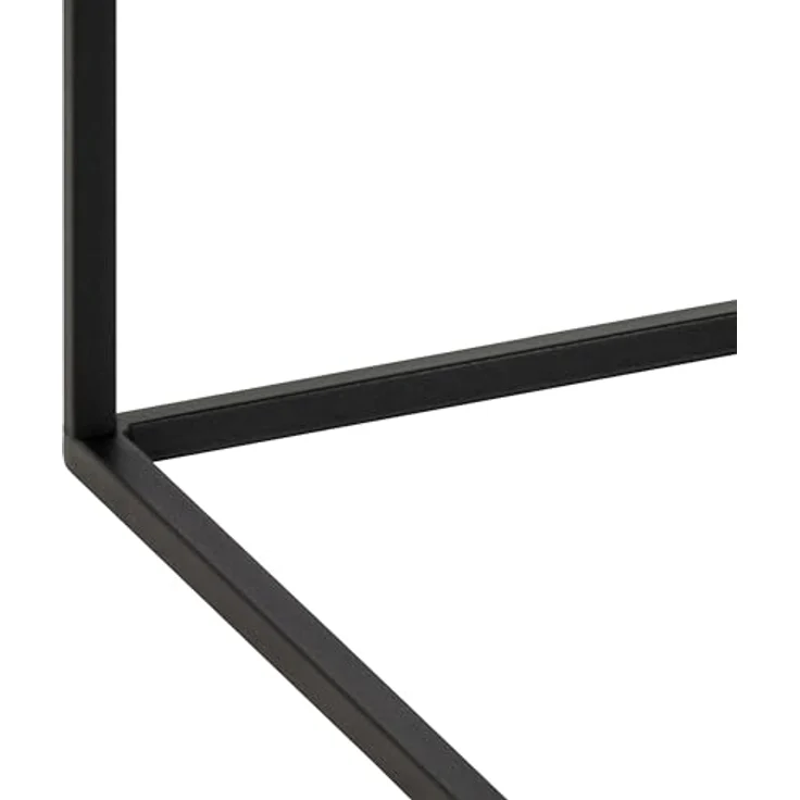 ACTONA GROUP Couchtisch Barossa Wohnzimmertisch, Sofatisch, Kaffeetisch, rechteckig, Steinoptik, schwarze Stahlbeine, Breite 110 cm – Bild 7