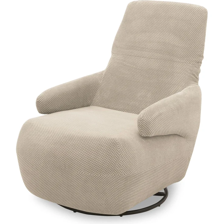 DOMO. collection Sessel 700015, Polstersessel, gepolsterte Rückenlehne, Rückenfunktion, Drehfunktion, Wippfunktion, Cocktailsessel, Loungesessel, 68 x 88 x 67 (BxTxH), beige – Bild 5