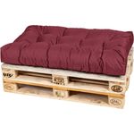 TexDeko® Garden halbes Palettenkissen 60 x 80 x 18 cm wasserabweisend UV - beständig Premium Sitzkissen gesteppt Palettenauflage für Europaletten Palettenmöbel Palettenpolster (Bordeaux)