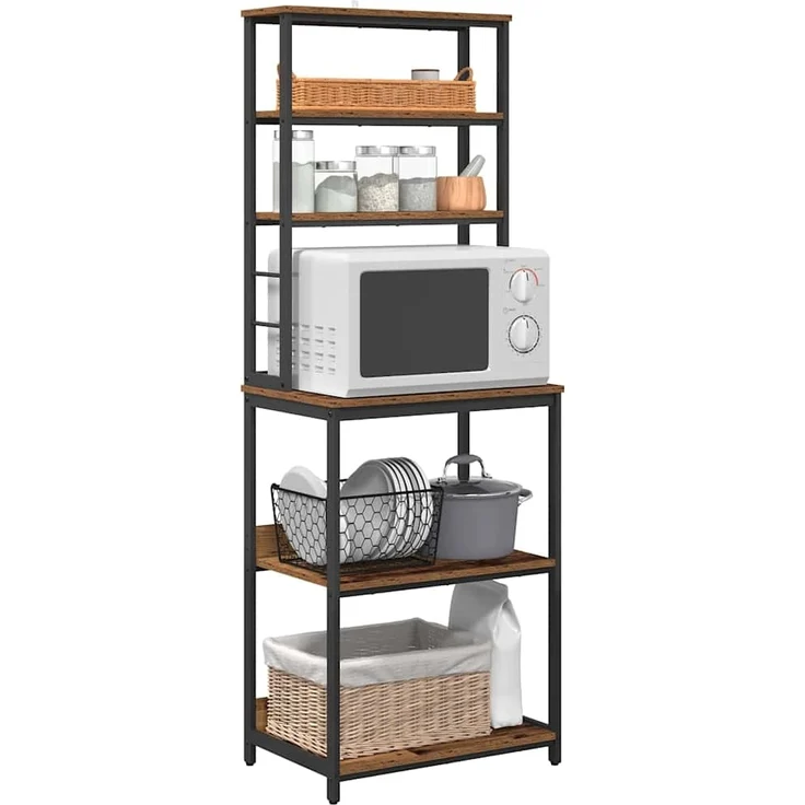 vidaXL Küchenregal Altholz 60 x 40 x 168 cm Holzwerkstoff 883884 – Bild 2