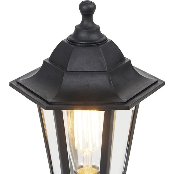 Qazqa Außen-Stehlampe New haven, ohne Leuchtmittel, E27, Schwarz, Klassisch / Antik, Kunststoff, 1-flammig – Bild 3