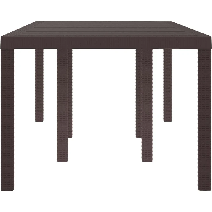 vidaXL Gartentisch Braun 200 x 100 x 73 cm Poly-Rattan 871689 – Bild 2