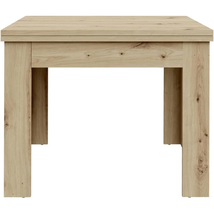Forte NUORI Esstisch 90 100, Esstisch ausziehbar, Esszimmer, Holzwerkstoff, Artisan Eiche Holzdekor, 95 cm breit x 74,8 cm hoch x 95 cm tief – Bild 4