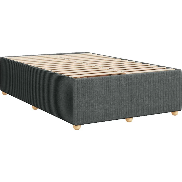 vidaXL Boxspringbett mit Matratze Dunkelgrau 120 x 190 cm Stoff 3454348 – Bild 5