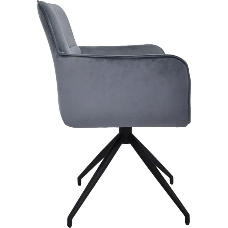 HTI-Living Letitia Velvet Dunkelgrau Drehstuhl – Bild 2