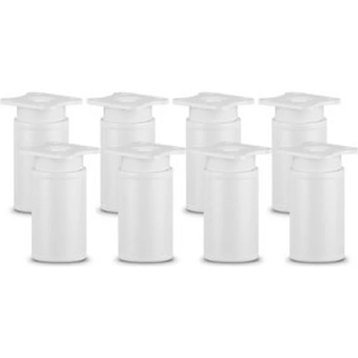 sossai® Möbelfuß Runde Schrankfüße, 4er & 8er Set, höhenverstellbar, (8-St), Farbe: Weiß – Bild 6