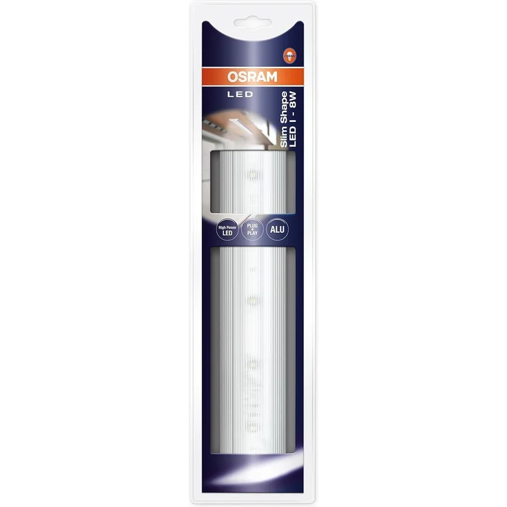 Osram LED-Unterbauleuchte, SlimShape, silber, Bewegungssensor, Direktanschluss mit 3m Netzkabel, 8 Watt, warmweisss-3000K – Bild 3