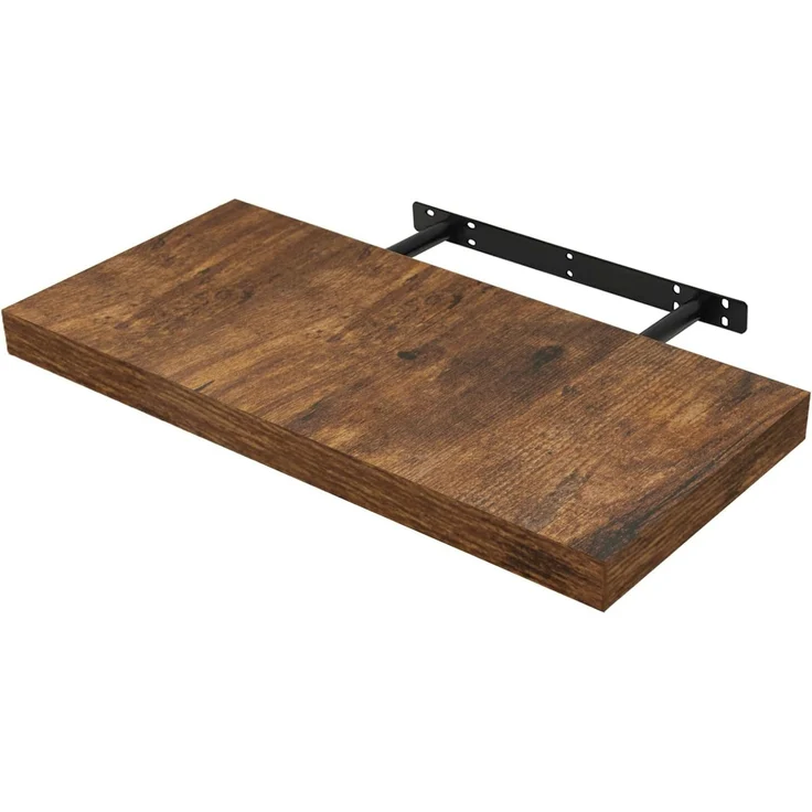 WOLTU Wandregal, Schweberegal Vintage Braun, 60 x 22.9 x 3.8 cm, MDF 1er