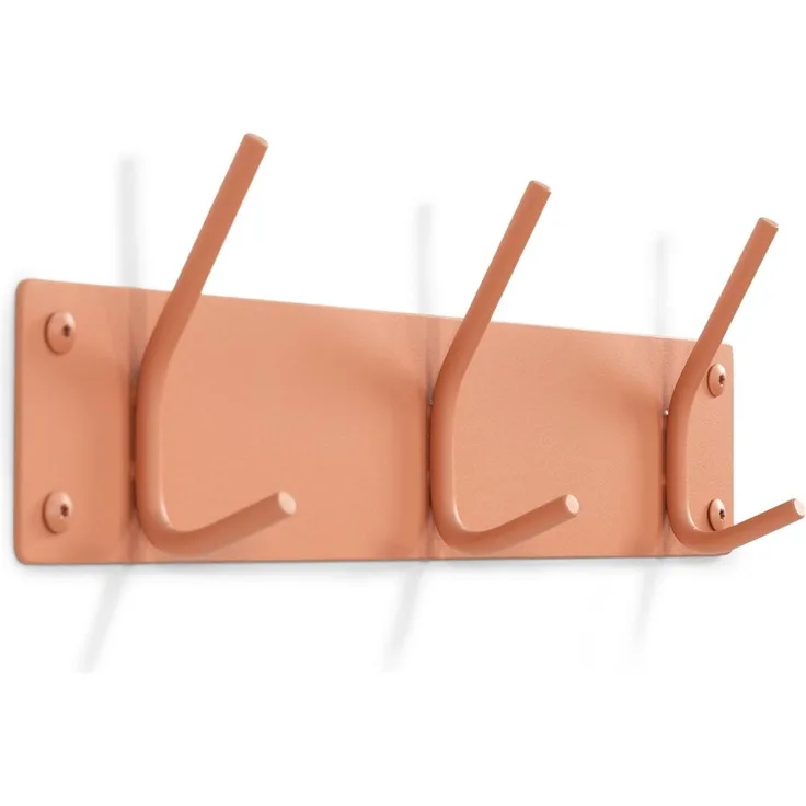 Spinder Design FUSION 3 Garderobe: Moderner Stahl Farbe Clay Terra im skandinavischen Stil Terrakotta 40x6x12 cm