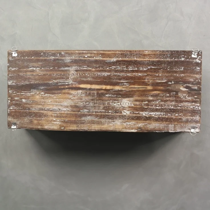 Oriental Galerie Wandregal Wandregal Wandbrett beidseitig verwendbar braun, Hängeregal Schweberegal Wandboard zum aufhängen Dekoregal – Bild 6