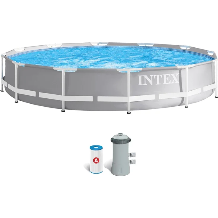 INTEX 'Prism' Frame Pool, Stahlrahmenbecken, inkl. Filterpumpe, 366x76 cm – Bild 1