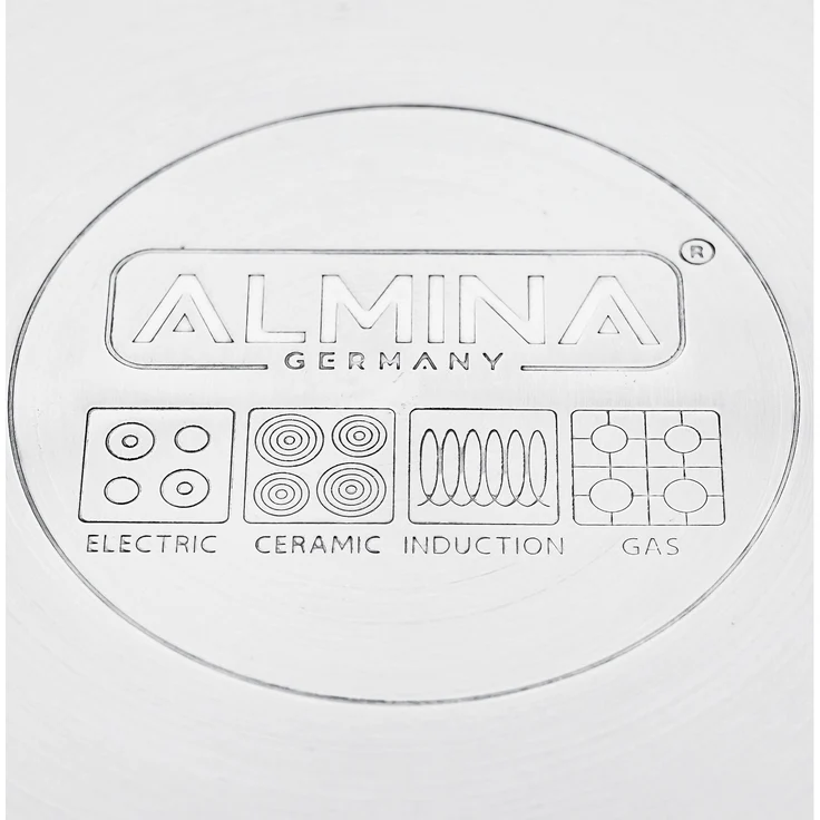 Almina 3er Set Kochtöpfe aus Edelstahl mit Deckel für alle Herdarten 18L, 21L, 25L Silber – Bild 6