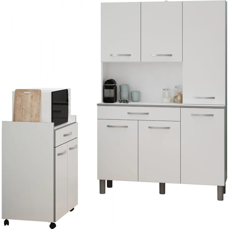 Parisot Season 1 Küchenbuffet 120x185x40 viel Stauraum Buffet Weiß – Bild 5