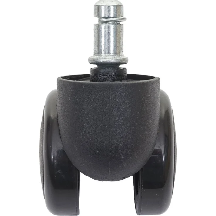 5er-Set Hartbodenrollen HWC-H86, Bürostuhl-Rollen Stuhlrollen, 150kg belastbar Ø 11mm ~ schwarz – Bild 6