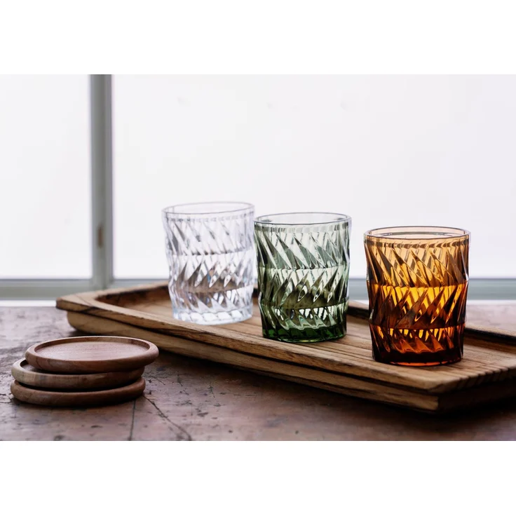 Wasserglas geriffelt braun spülmaschinenfest – Bild 2
