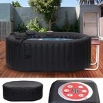 Whirlpool HWC-E32, 2 Personen In-/Outdoor heizbar aufblasbar inkl. Tisch 190x120 cm FI-Schalter + Zubehör