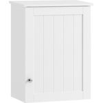 SoBuy BZR19-W Hängeschrank, MDF, Lackiert, Weiß, 40 x 52 x 23 cm