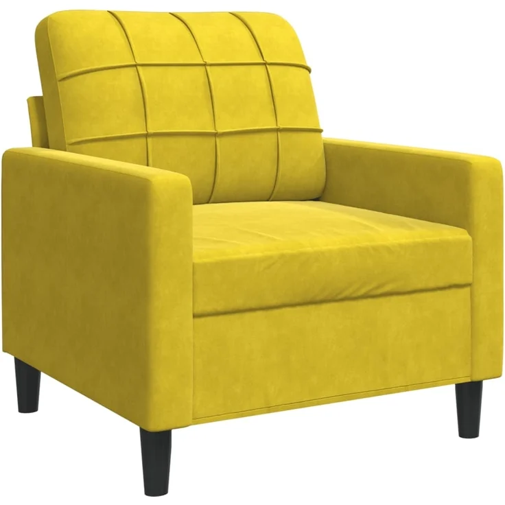 vidaXL Sessel Gelb 60 cm Samt 4007610 – Bild 1