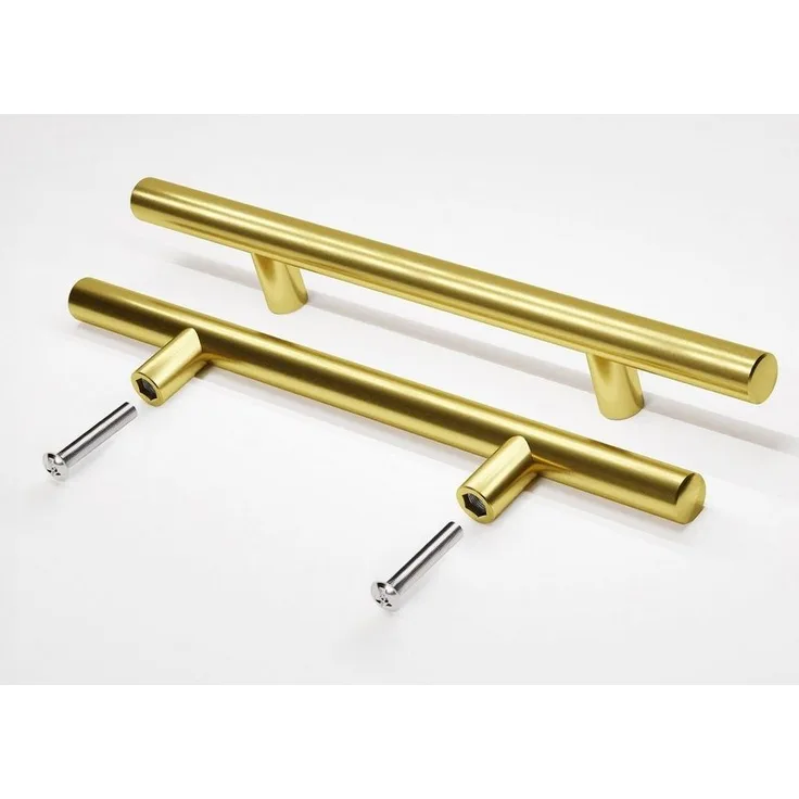 Prima-Online Möbelgriff Möbelgriff Küchengriff Schrankgriff mit Schrauben Gold 10-50cm (1-St)