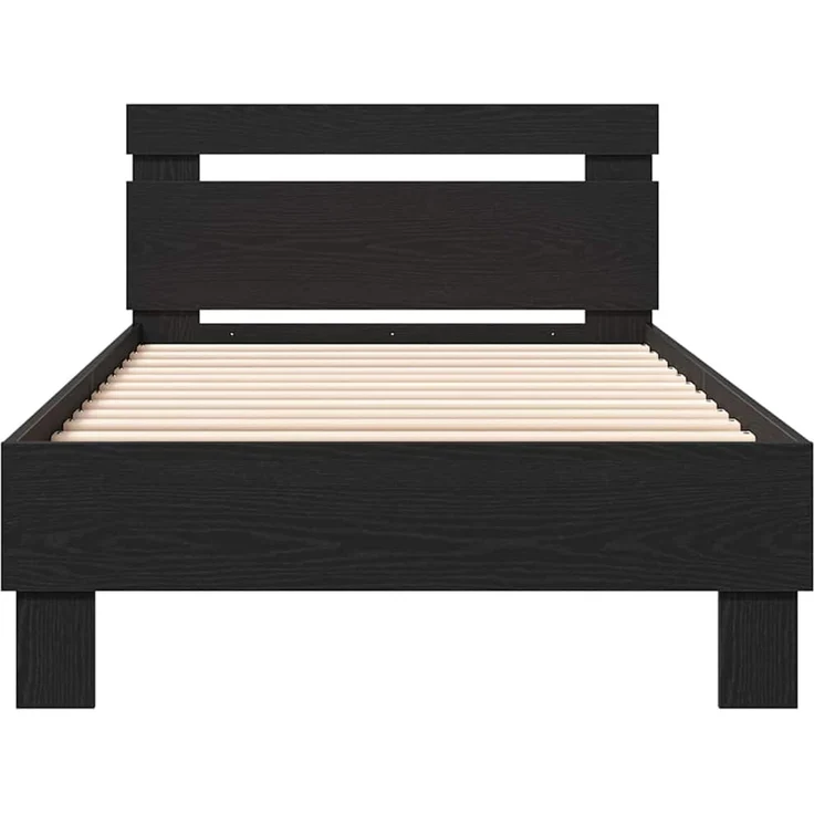 vidaXL Bettrahmen Schwarz Eichen-Optik 193 x 95 x 88 cm Holzwerkstoff 874123 – Bild 5