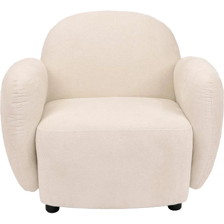 Sessel HWC-P33, Lounge-/Relax-/Cocktailsessel Polstersessel, Stoff/Textil Chenille (330 g/m²) ~ creme – Bild 5