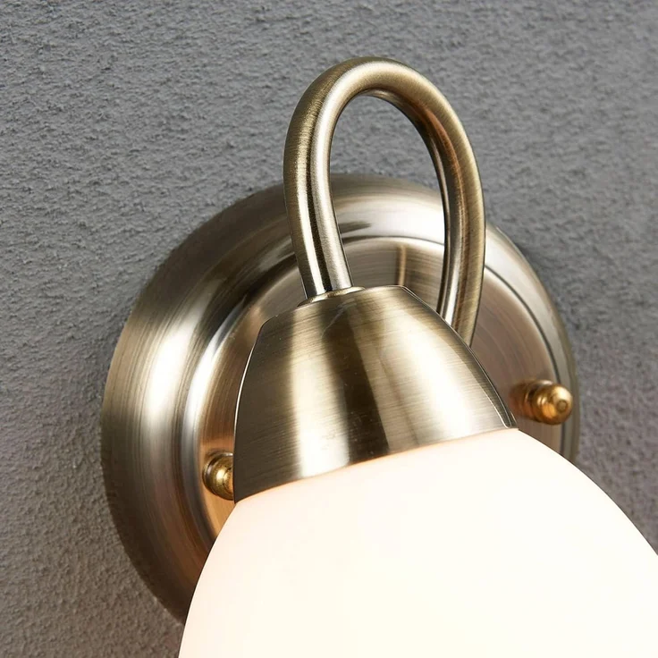 Lindby Wandleuchte Mael, Glas Bronze IP20, 1 x 40 W – Bild 6