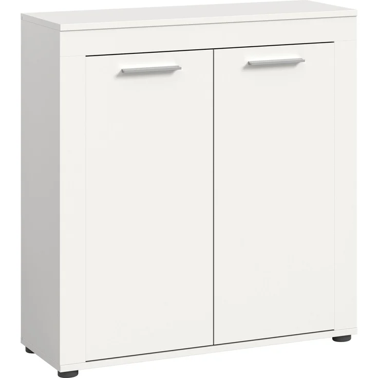 xonox. home Wohnen Jam X8BA9T20 Highboard Hochkommode Wohnzimmerschrank Hochschrank in weiß Melamin, ca. B/H/T: 80 x 88 x 35 cm – Bild 1